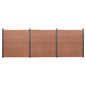 Juego de paneles de valla WPC gris 180x186 cm