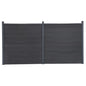 Juego de paneles de valla WPC gris 180x186 cm