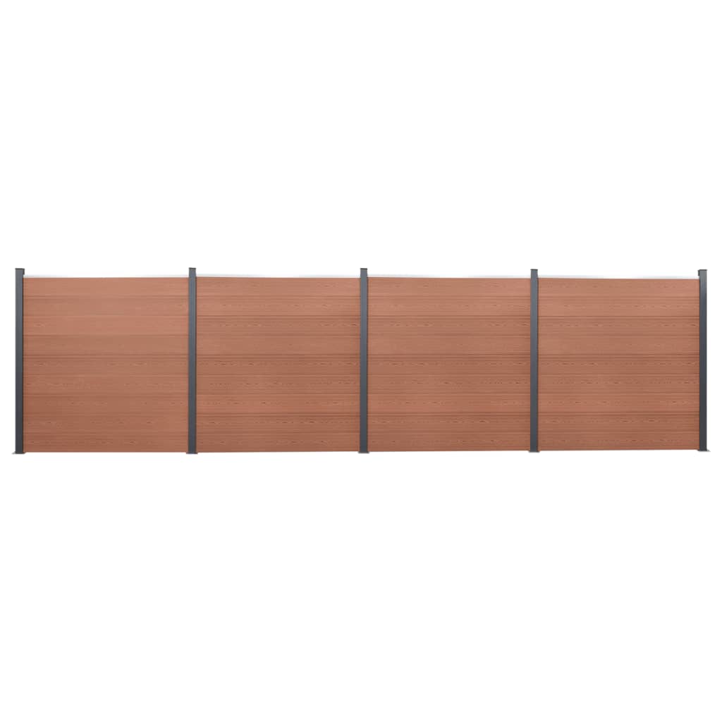 Juego de paneles de valla WPC gris 180x186 cm