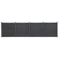 Juego de paneles de valla WPC gris 180x186 cm