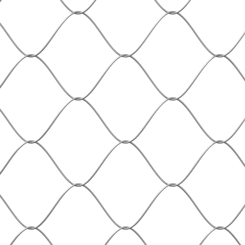 Jaula de perros techo y puerta acero galvanizado gris 2x2x2 m
