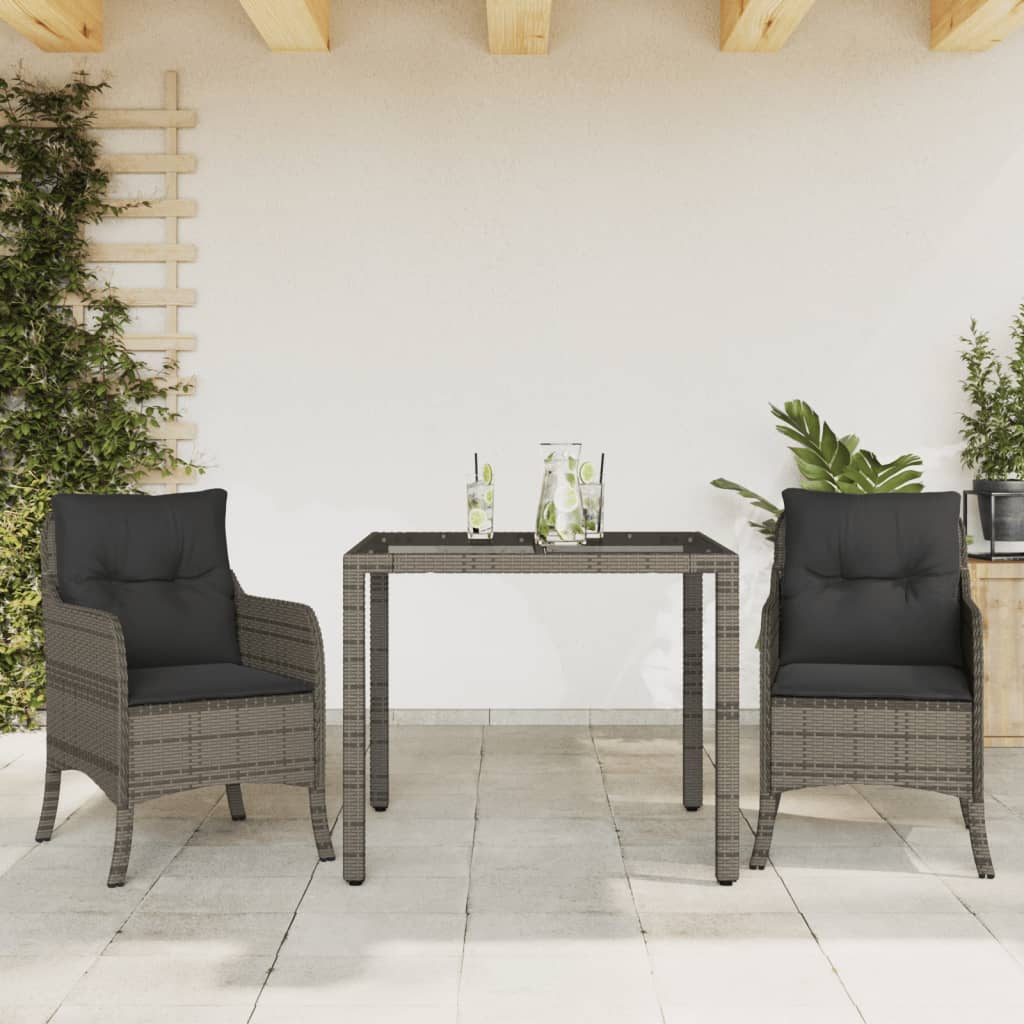 Juego de comedor para jardín 9 piezas textilene negro