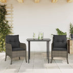 Juego de comedor para jardín 9 piezas textilene negro