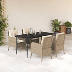 Juego de comedor para jardín 9 piezas textilene negro