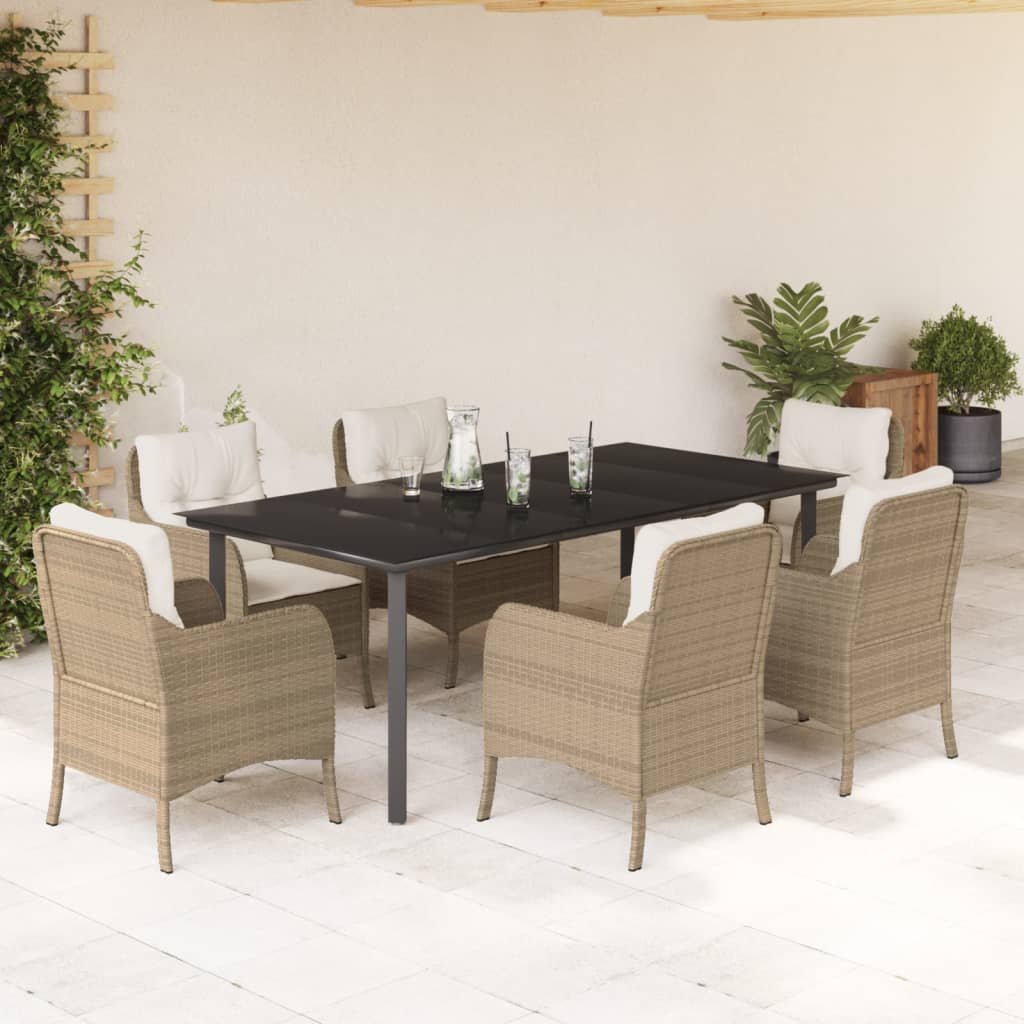 Juego de comedor para jardín 9 piezas textilene negro