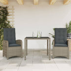 Juego de comedor para jardín 9 piezas textilene negro