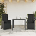 Juego de bistro de 3 piezas polipropileno y madera maciza beige