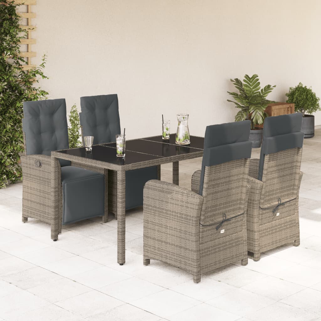 Juego de bistro de 3 piezas polipropileno y madera maciza beige
