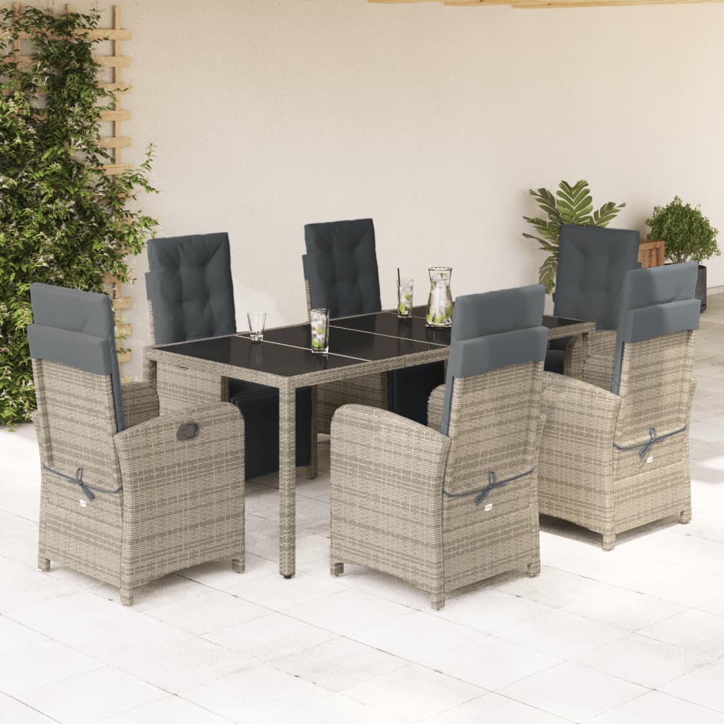 Juego de bistro de 3 piezas polipropileno y madera maciza beige