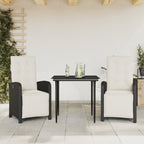 Juego de bistro de 3 piezas polipropileno y madera maciza beige