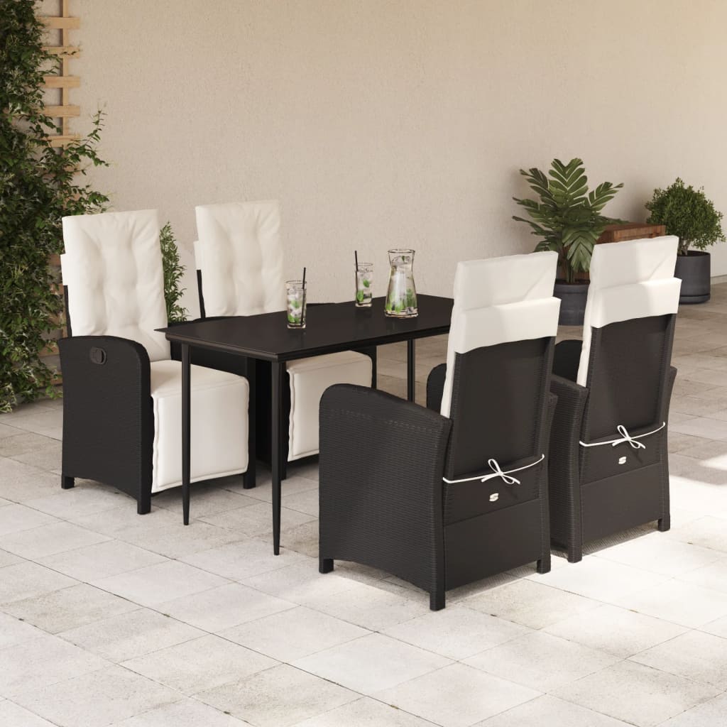 Juego de bistro de 3 piezas polipropileno y madera maciza beige