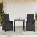 Juego de bistro de 3 piezas polipropileno y madera maciza beige