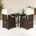 Juego de bistro de 3 piezas polipropileno y madera maciza beige