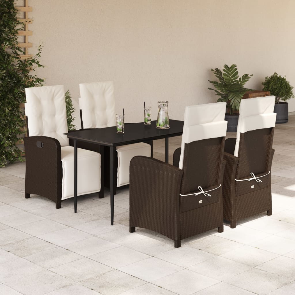 Juego de bistro de 3 piezas polipropileno y madera maciza beige