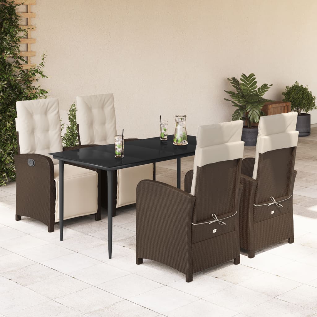 Juego de bistro de 3 piezas polipropileno y madera maciza beige