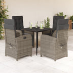 Juego de bistro de 3 piezas polipropileno y madera maciza beige
