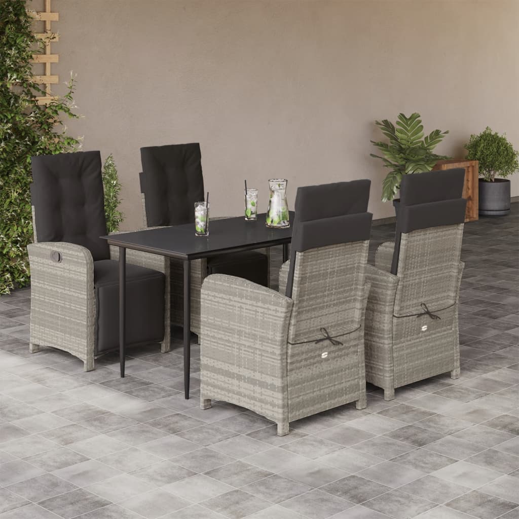 Juego de bistro de 3 piezas polipropileno y madera maciza beige