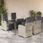 Juego de bistro de 3 piezas polipropileno y madera maciza beige