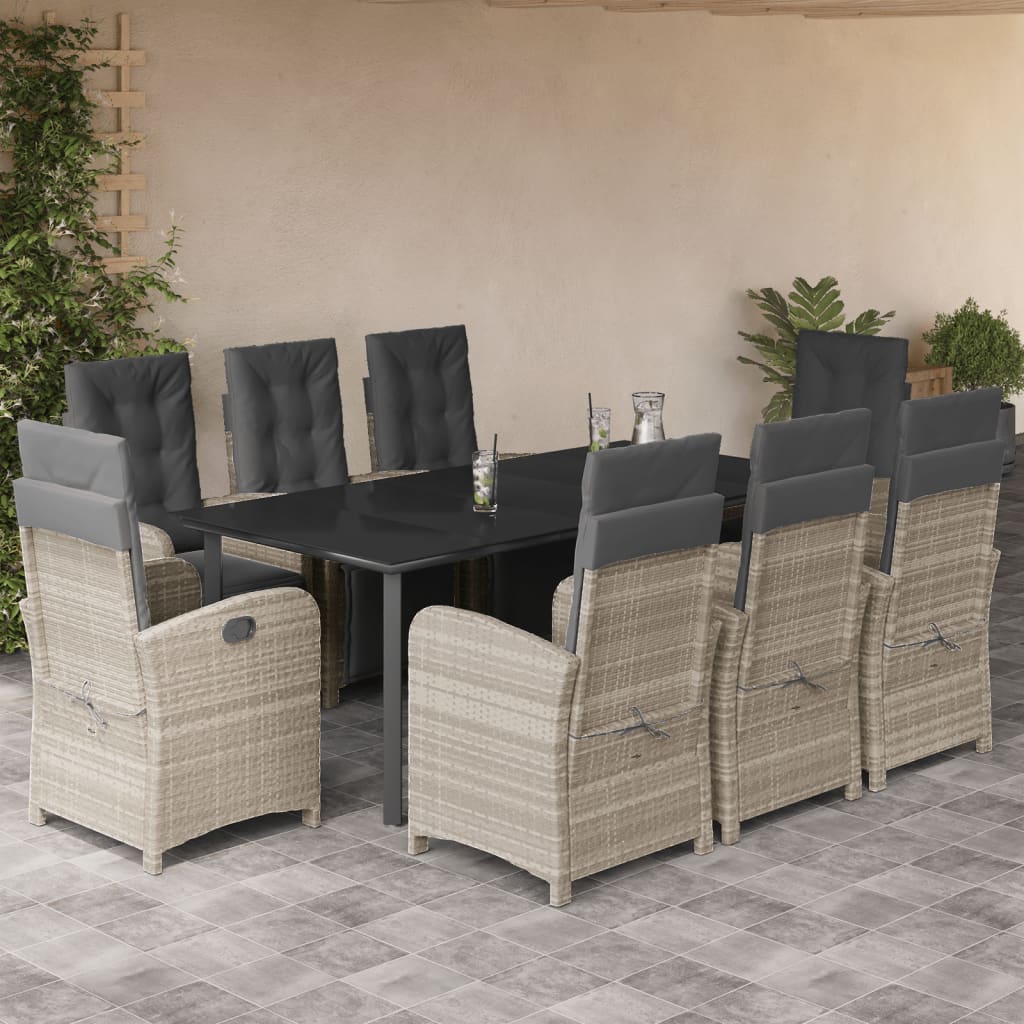 Juego de bistro de 3 piezas polipropileno y madera maciza beige