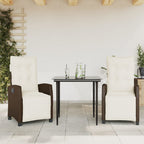 Juego de comedor para jardín 9 piezas textilene negro