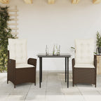 Juego de comedor para jardín 9 piezas textilene negro