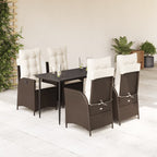 Juego de comedor para jardín 9 piezas textilene negro