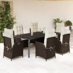 Juego de comedor para jardín 9 piezas textilene negro