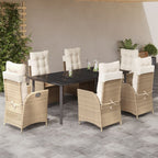 Juego de comedor para jardín 9 piezas textilene negro