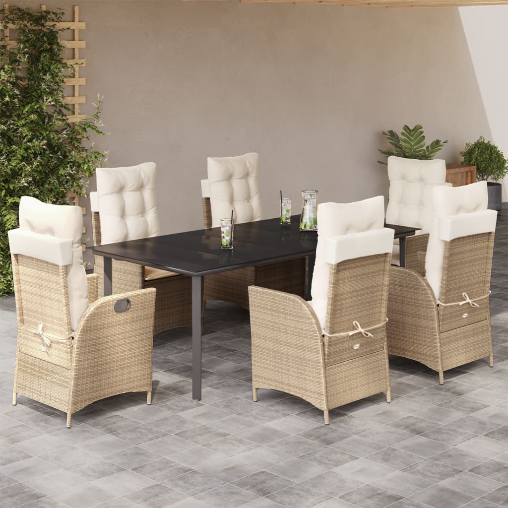 Juego de comedor para jardín 9 piezas textilene negro