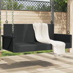Banco columpio con cojines gris 119x56x48 cm ratán sintético