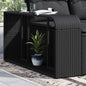 Storage shelves 2 units black synthetic rattan