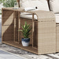 2-piece beige synthetic rattan storage shelves
