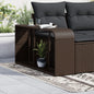 2-piece beige synthetic rattan storage shelves