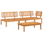 Set de sofás de palets de jardín 3 pzas madera maciza de acacia
