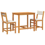 Juego de balcón con cojines 3 piezas madera maciza de acacia