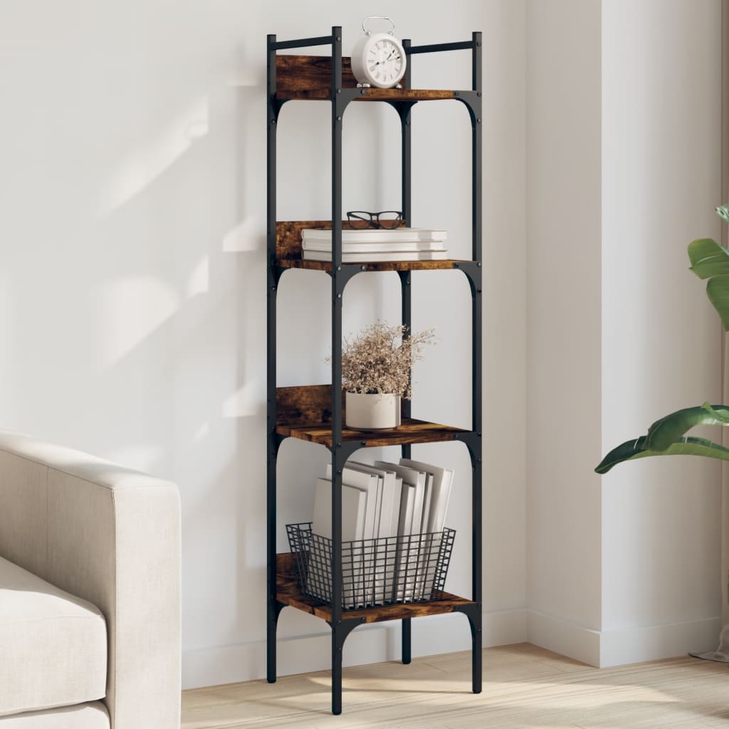 Estantería de madera ingeniería gris Sonoma 155,5x24x166,5 cm