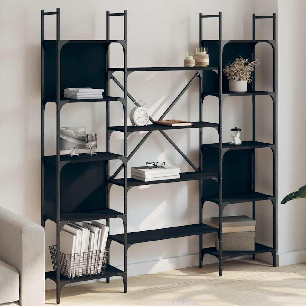 Estantería de madera ingeniería gris Sonoma 155,5x24x166,5 cm