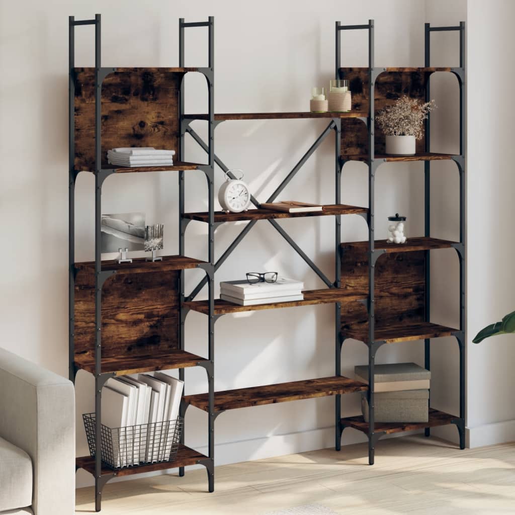 Estantería de madera ingeniería gris Sonoma 155,5x24x166,5 cm
