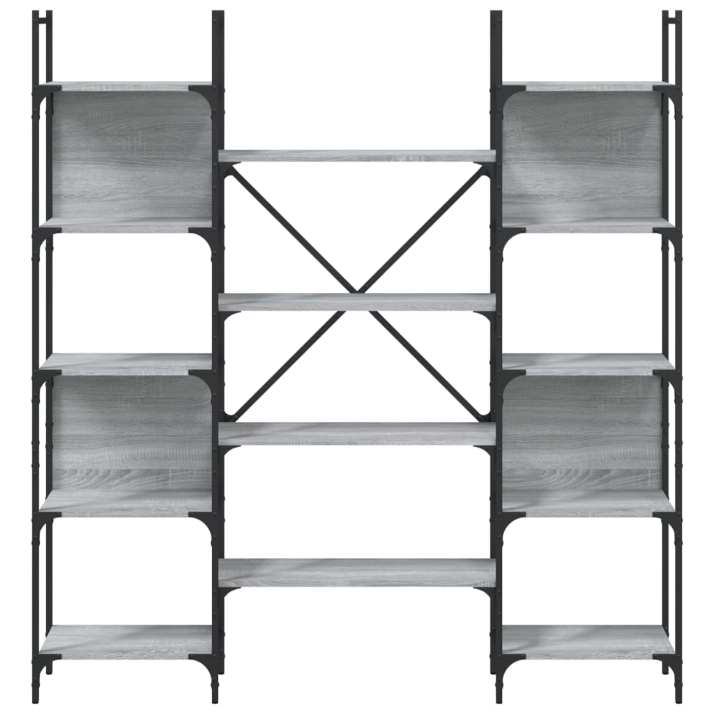 Estantería de madera ingeniería gris Sonoma 155,5x24x166,5 cm