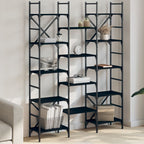 Estantería de madera ingeniería gris Sonoma 155,5x24x166,5 cm