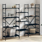 Estantería de madera ingeniería gris Sonoma 155,5x24x166,5 cm
