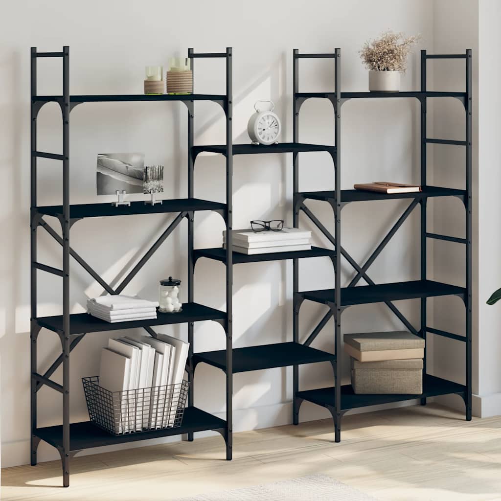 Estantería de madera ingeniería gris Sonoma 155,5x24x166,5 cm