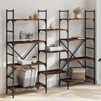 Estantería de madera ingeniería gris Sonoma 155,5x24x166,5 cm