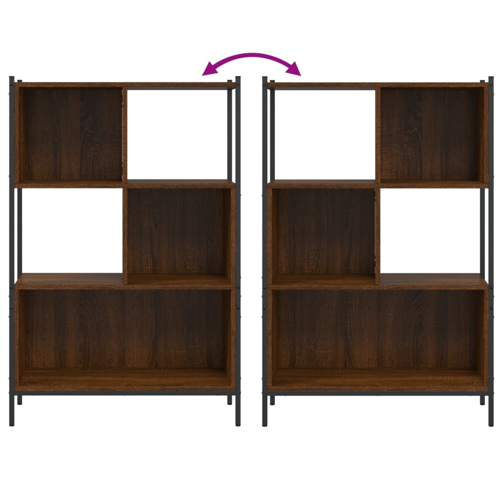 Estantería madera de ingeniería marrón roble 72x28x109 cm
