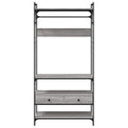 Armario cajones madera ingeniería gris Sonoma 89x39x184,5 cm