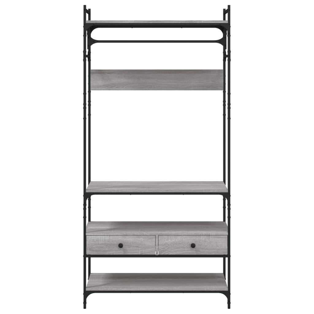 Armario cajones madera ingeniería gris Sonoma 89x39x184,5 cm