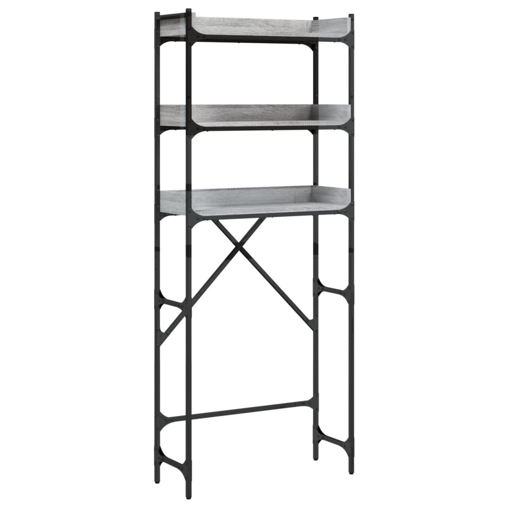 Estantería lavadora madera ingeniería gris Sonoma 67x25x163 cm