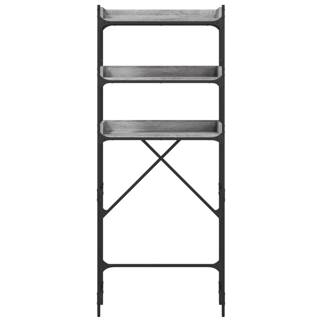 Estantería lavadora madera ingeniería gris Sonoma 67x25x163 cm