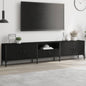 Mueble de TV cajón madera ingeniería gris Sonoma 200x25x44 cm