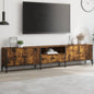 Mueble de TV cajón madera ingeniería gris Sonoma 200x25x44 cm